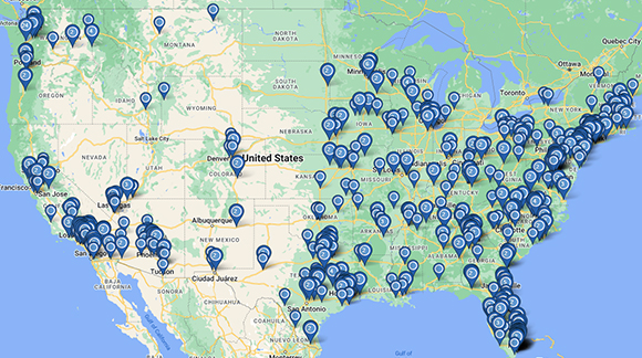 U.S. Relamp Map