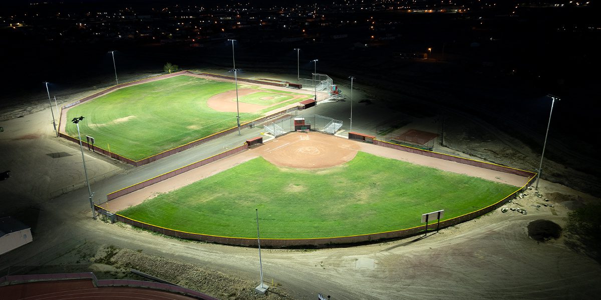 Baseball fields at in Central Consolidated Schools lit with new LED sports lighting