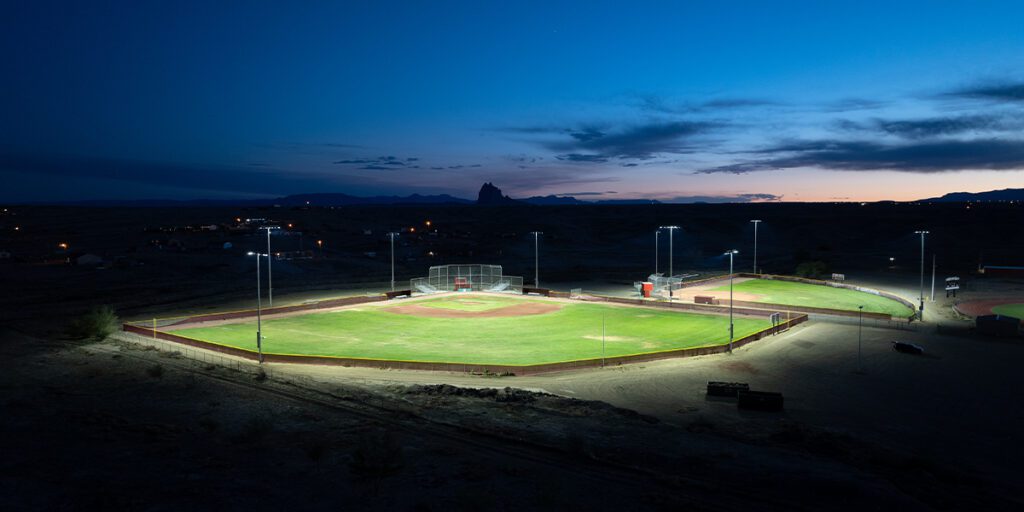 Baseball fields at in Central Consolidated Schools lit with new LED sports lighting