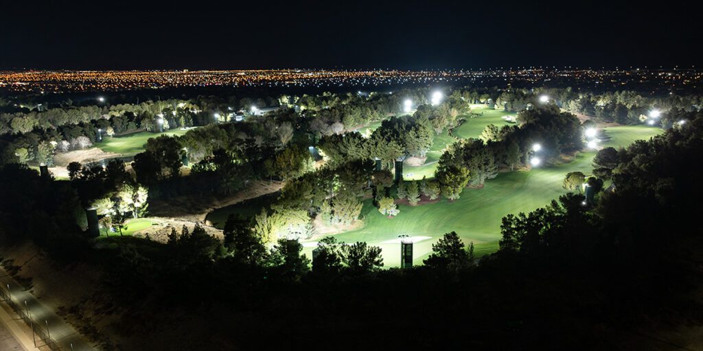 Musco provides temporary lighting at The Showdown at Shadow Creek night golf event