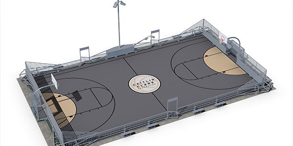 Rending of the soccer and basketball Mini-Pitch to be built for the Caitlin Clark Foundation.